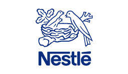 Nestlé logo, representing the multinational food and beverage company, showcased as a client of Upside Learning. The logo features the iconic Nestlé name in a bold font, accompanied by a stylized nest and leaves, symbolizing the brand's commitment to quality and sustainability.