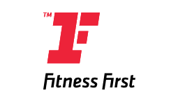 Logo of Fitness First, representing a key client of Upside Learning. The design features bold typography and vibrant colors, reflecting Fitness First's commitment to health, wellness, and fitness excellence.